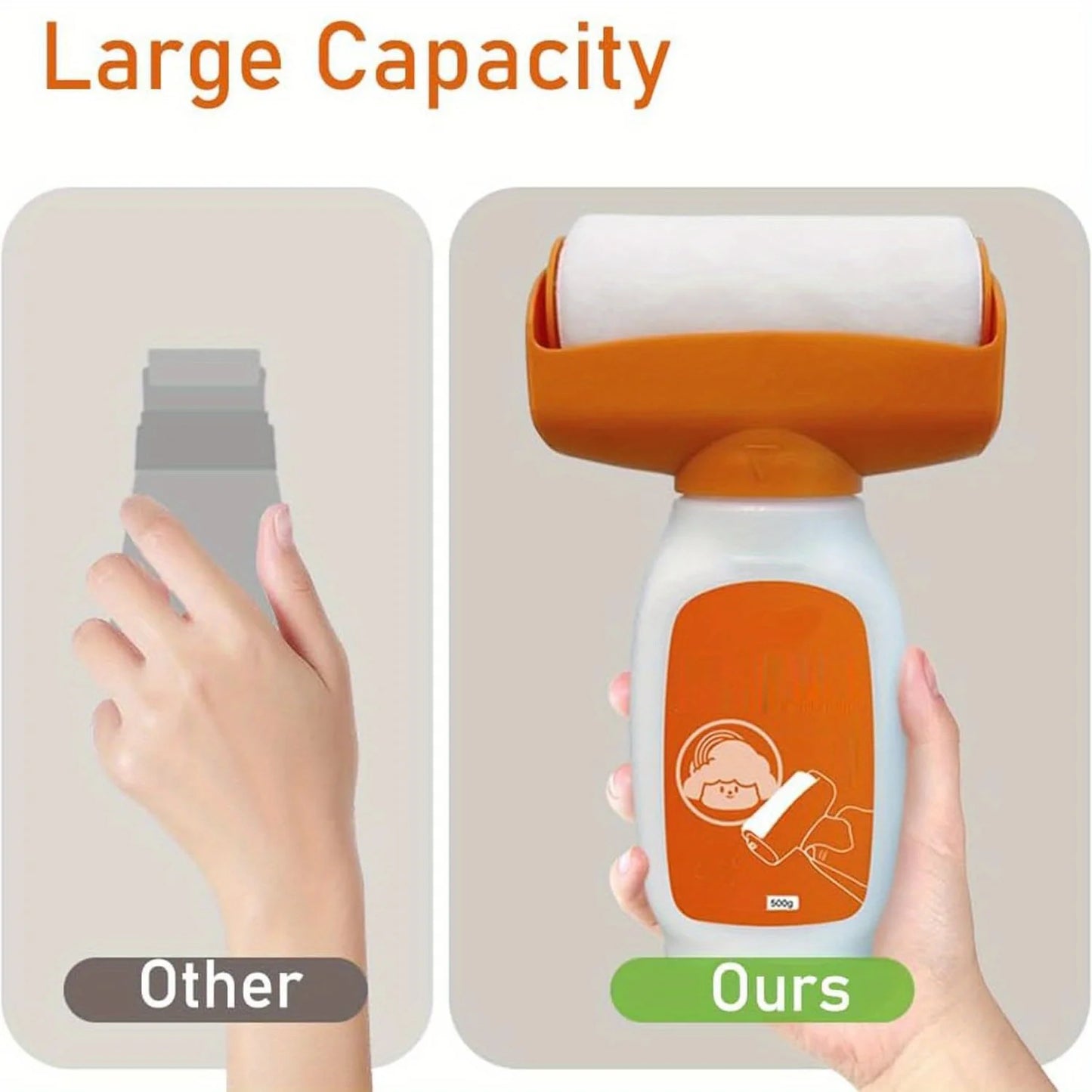 Reusable Paint Roller Brush, Wall Repair and Decoration Tool, Refillable Bottle Dispenser, Container Only, without Paint