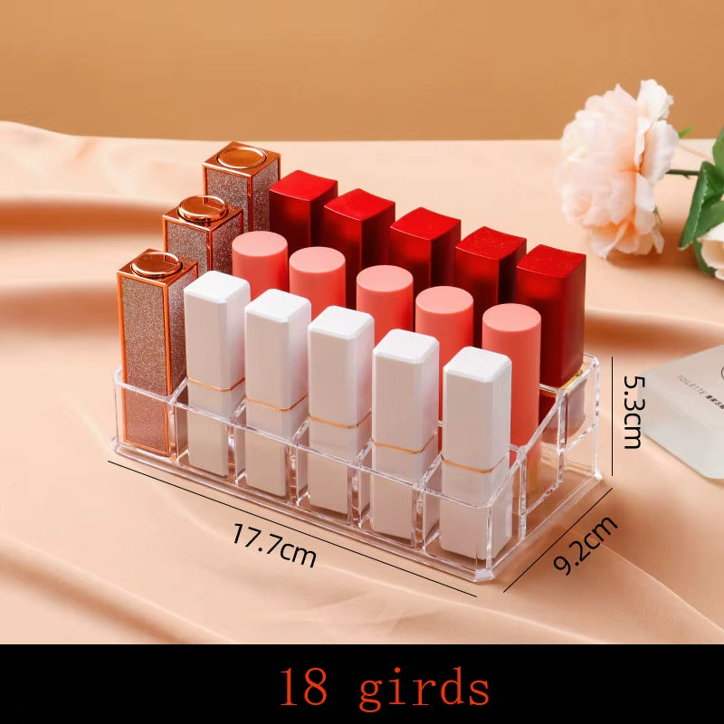 Transparent Lipstick Cosmetic Makeup Acrylic Makeup Brush Tool Storage Box Case Make-Up Brush Holder Table Organizer Makeup Tool