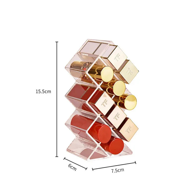 Transparent Lipstick Cosmetic Makeup Acrylic Makeup Brush Tool Storage Box Case Make-Up Brush Holder Table Organizer Makeup Tool