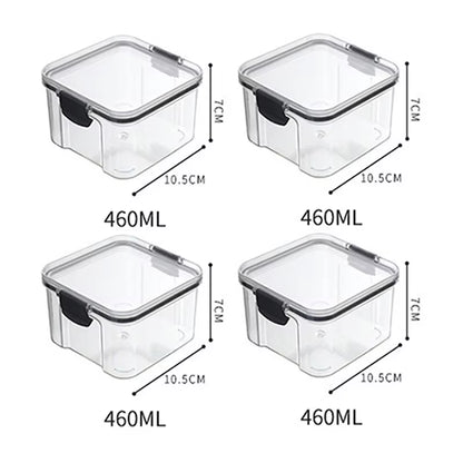 5Pcs Sets Sealed Jar Food Storage Box Transparent Plastic Kitchen Organizer Multigrain Tank Stackable Dried Sealed Storage Jars