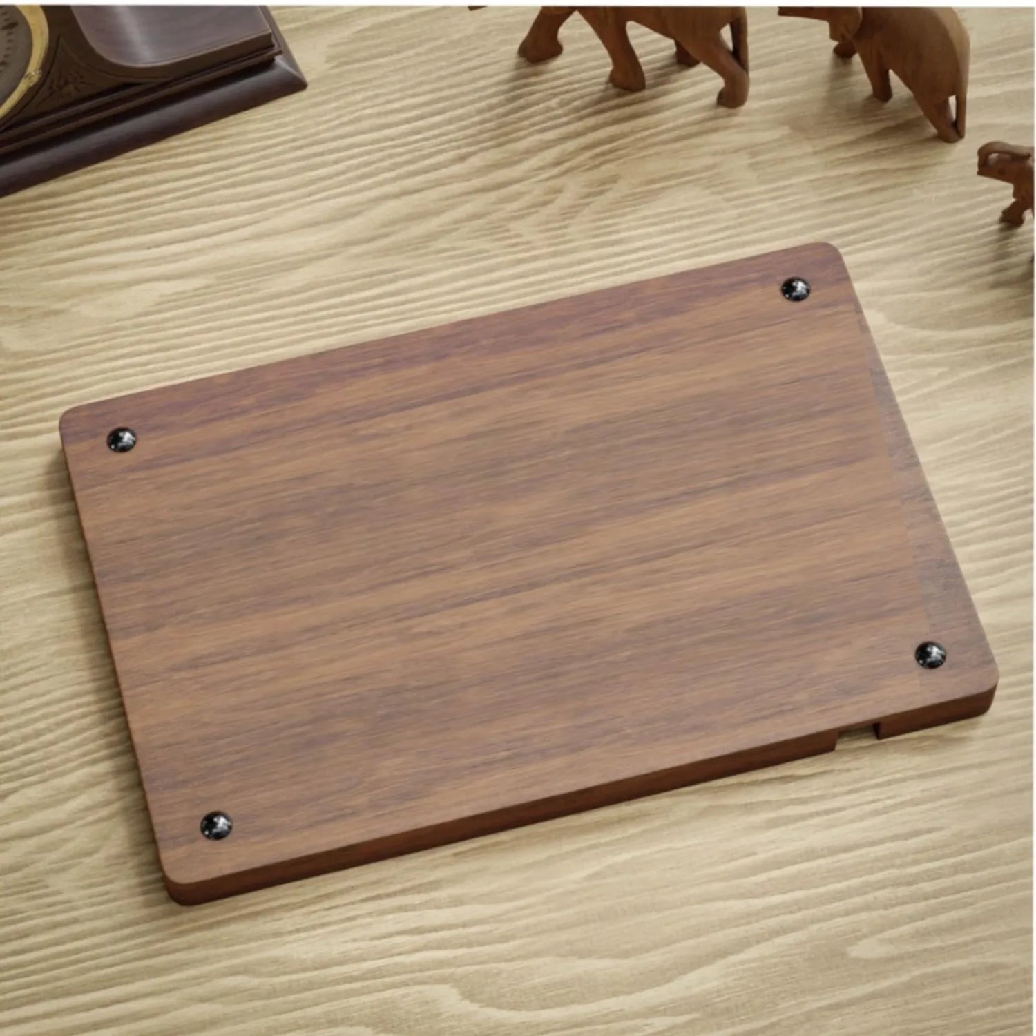 Ooden Office Desktop Storage Box Solid Wood Partition Storage Box Mobile Phone Headphone Debris Storage Box Wooden Storage Tray