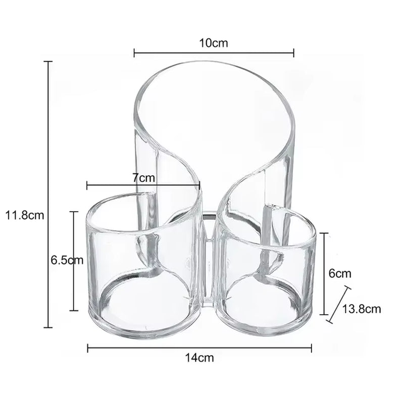 Transparent Lipstick Cosmetic Makeup Acrylic Makeup Brush Tool Storage Box Case Make-Up Brush Holder Table Organizer Makeup Tool