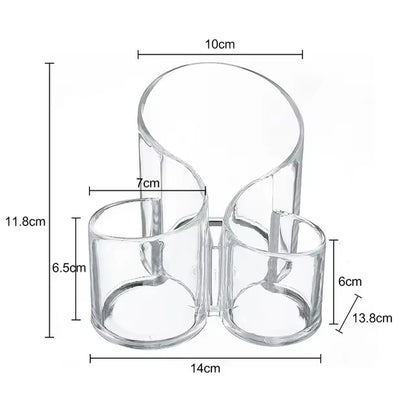 Transparent Lipstick Cosmetic Makeup Acrylic Makeup Brush Tool Storage Box Case Make-Up Brush Holder Table Organizer Makeup Tool