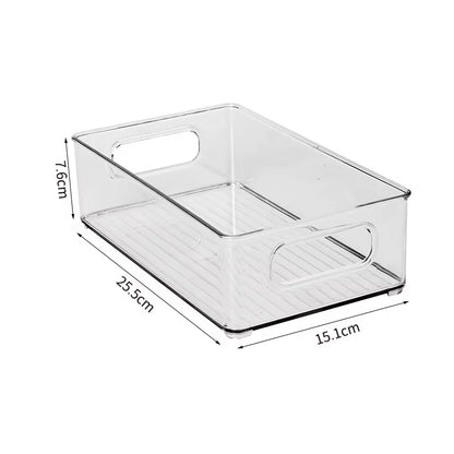 Transparent Refrigerator Storage Box Vegetable Fruit Organizer Fridge Clear Container for Kitchen Food Drinks Storage