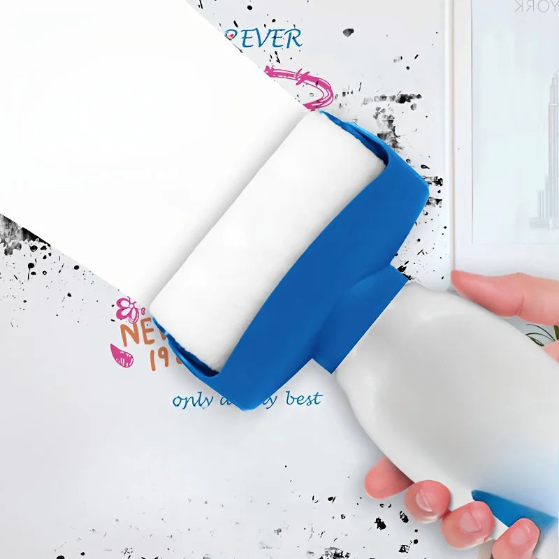 Reusable Paint Roller Brush, Wall Repair and Decoration Tool, Refillable Bottle Dispenser, Container Only, without Paint