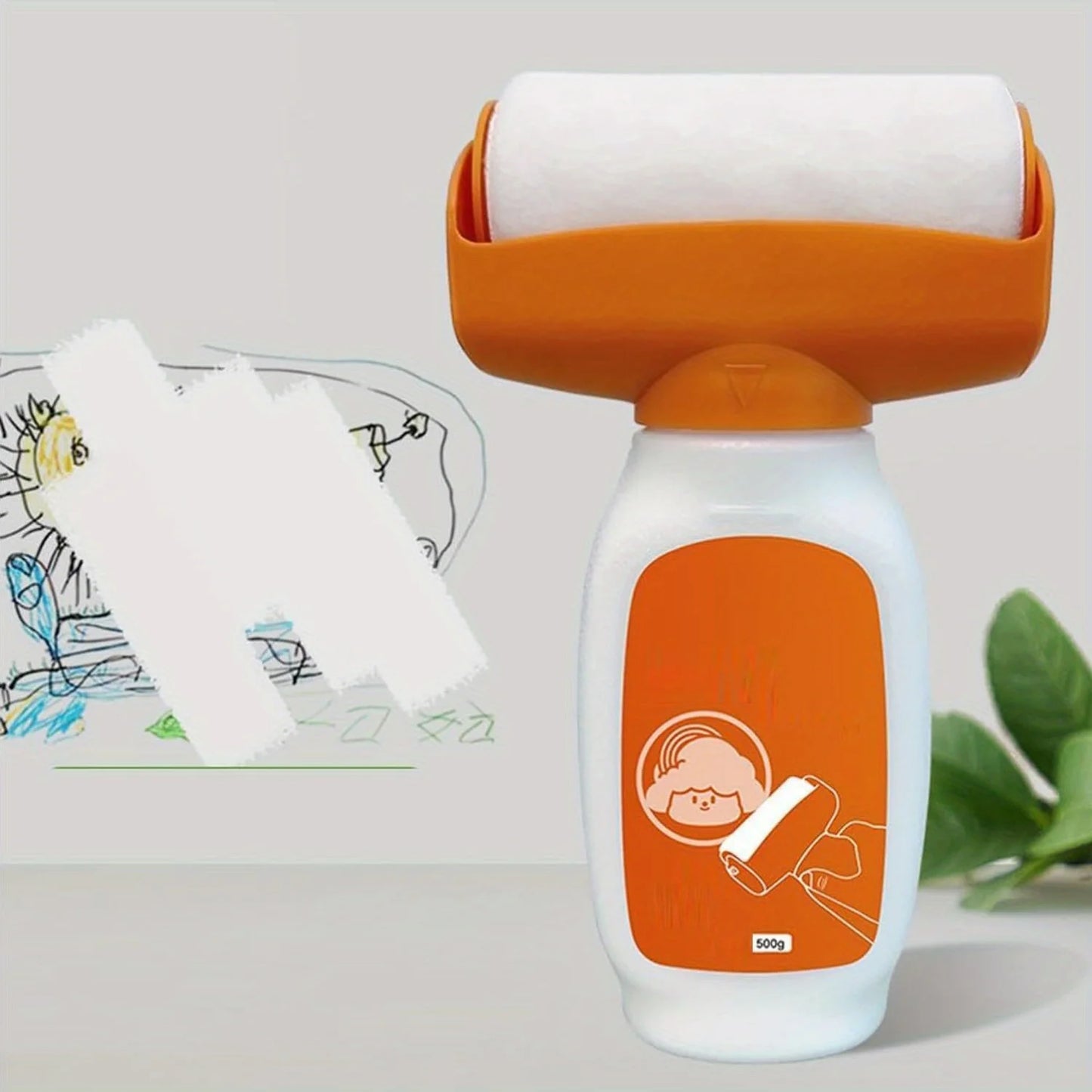 Reusable Paint Roller Brush, Wall Repair and Decoration Tool, Refillable Bottle Dispenser, Container Only, without Paint