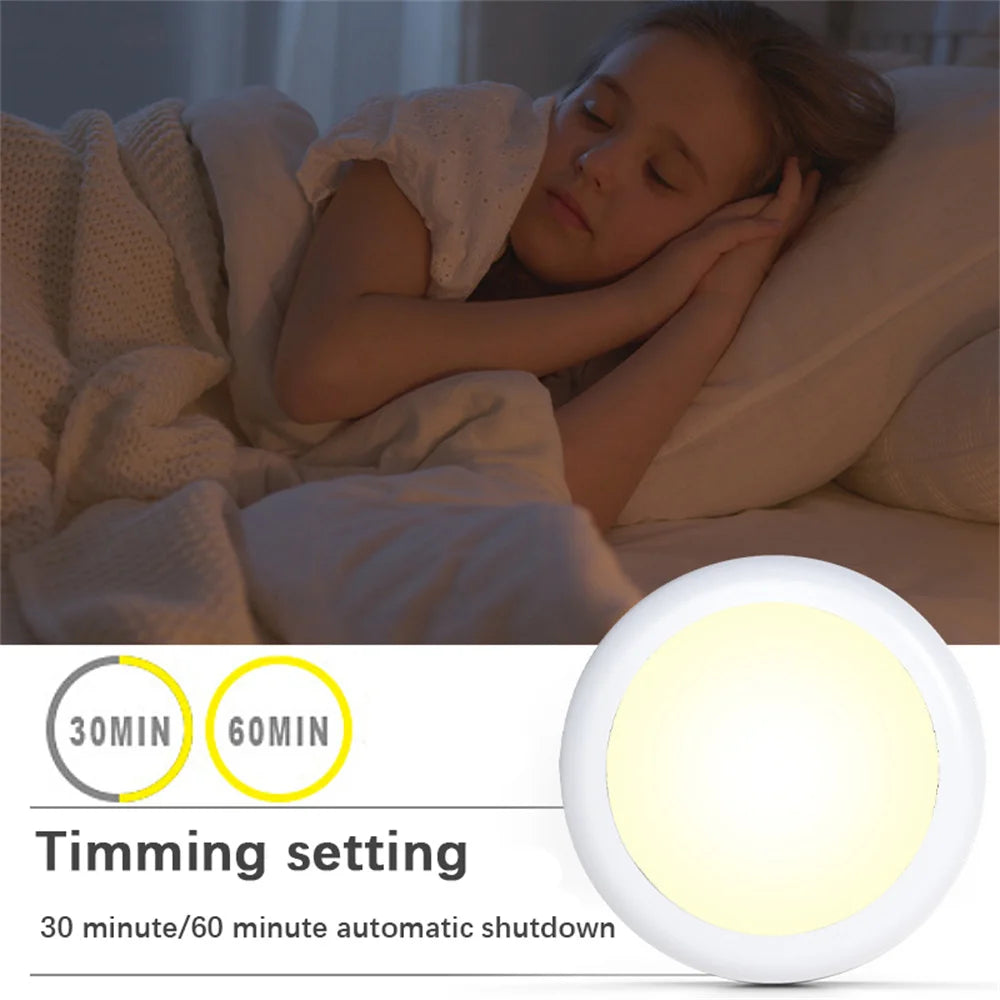 RGB Color under Cabinet Lights Wireless Battery LED Lights Remote Control Dimmable Wardrobe Night Lamp for Bedroom Kitchen