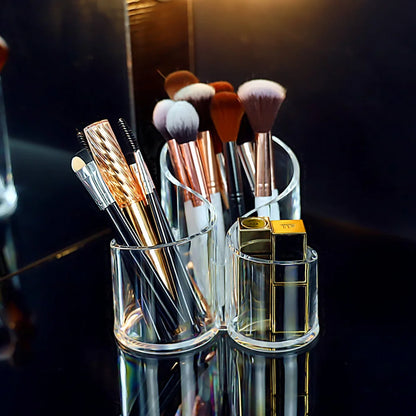 Transparent Lipstick Cosmetic Makeup Acrylic Makeup Brush Tool Storage Box Case Make-Up Brush Holder Table Organizer Makeup Tool